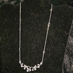 2.1CTW VVSD Moissanite 18" necklace in .925 sterling silver